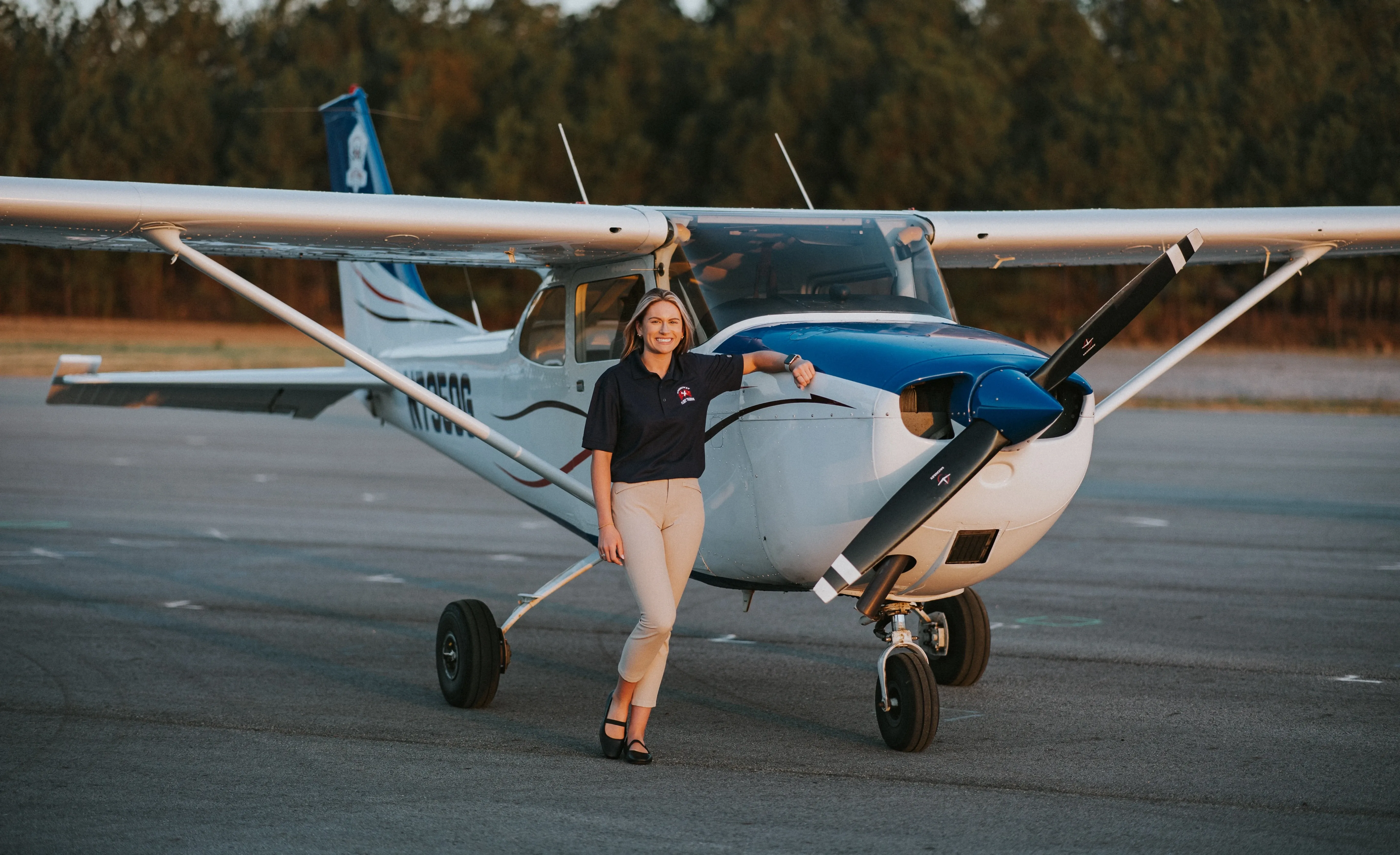 Speedway Flight Training students and instructors preparing for flights